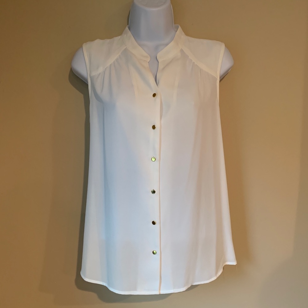 Calvin Klein white tank blouse